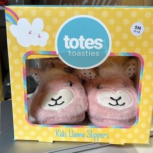 Totes‎ Toasties kids llama slippers size SM
